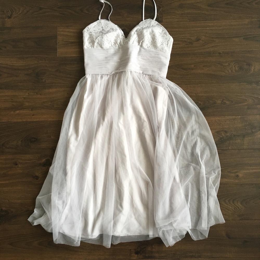 Light gray tulle dress size 12